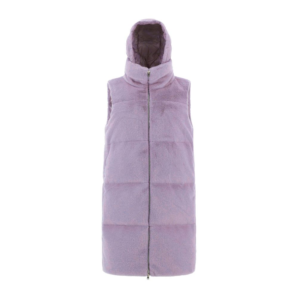 Herno Purple Polyamide Coat for Women