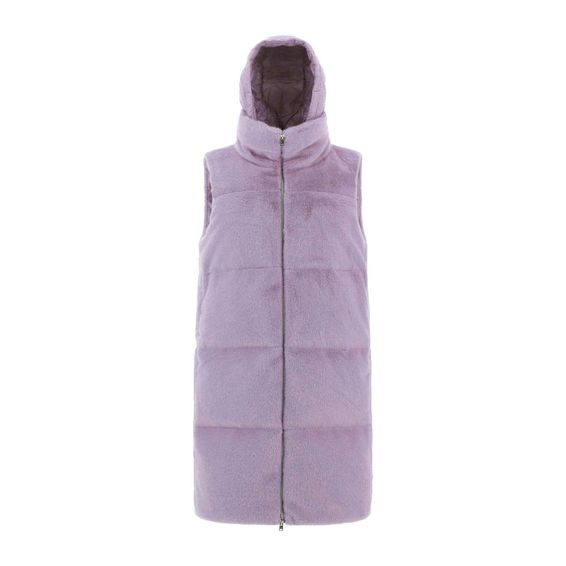 Herno Purple Polyamide Coat for Women