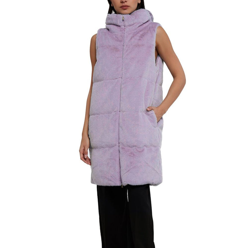 Herno Purple Polyamide Coat for Women