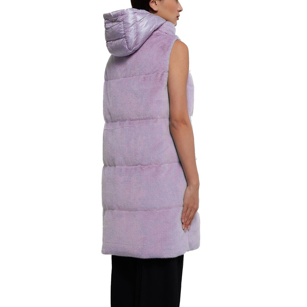 Herno Purple Polyamide Coat for Women