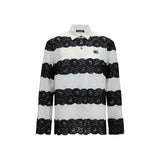 Dolce & Gabbana White Cotton Long-Sleeve Polo Shirt