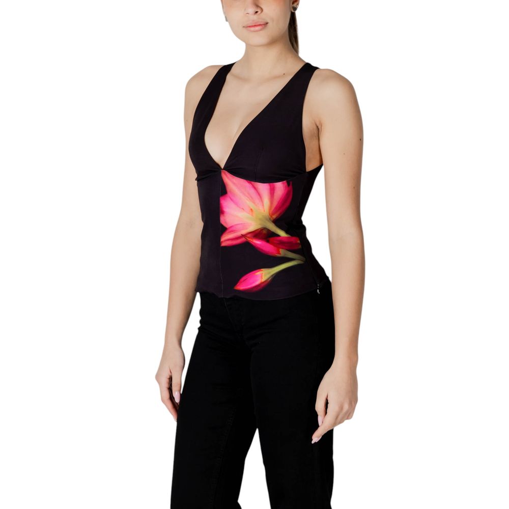 Desigual BLUS_FOBOS 25SWBW09 Femme Top Noir en Polyester