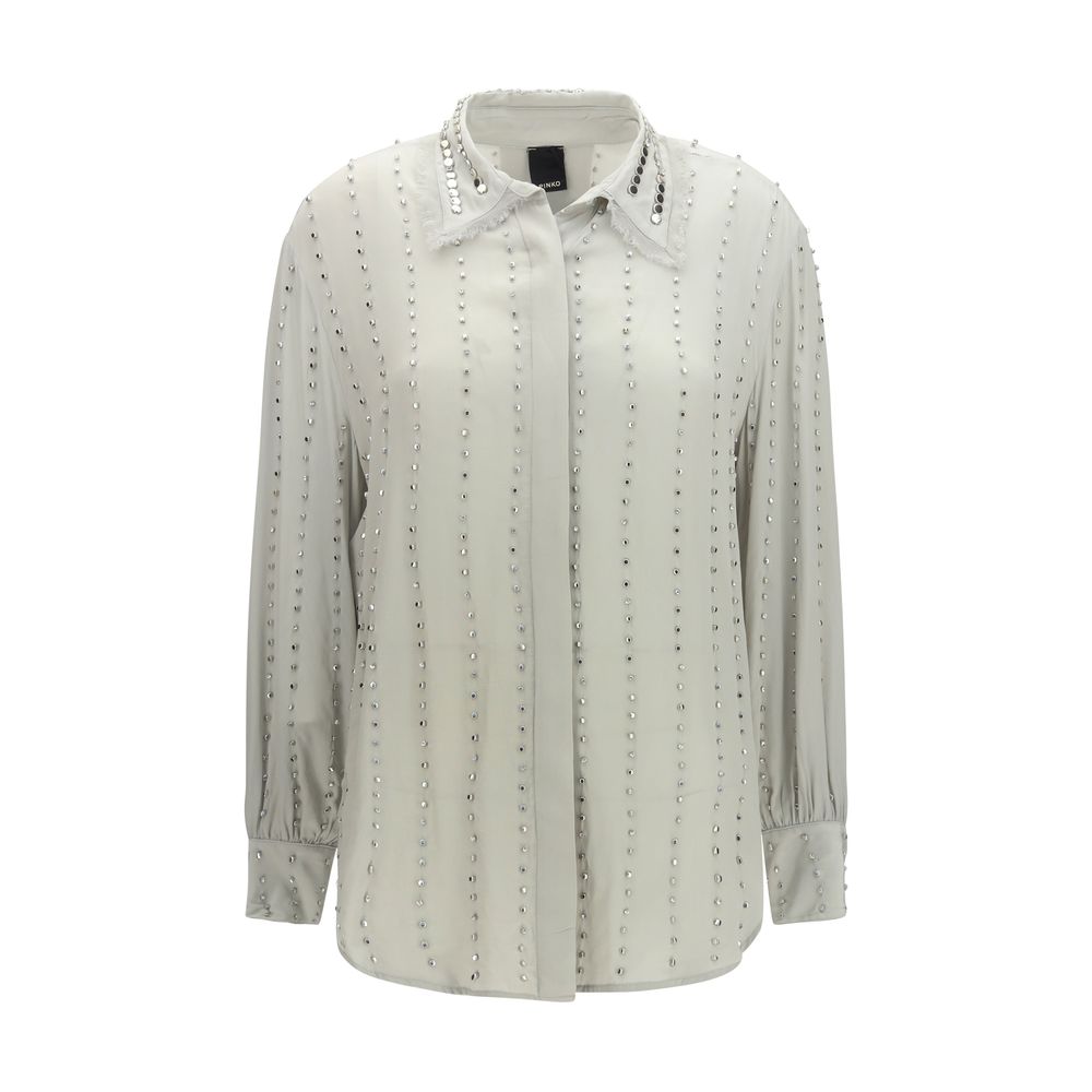 PINKO Caitlin Gray Viscose Pattern Shirt for Women
