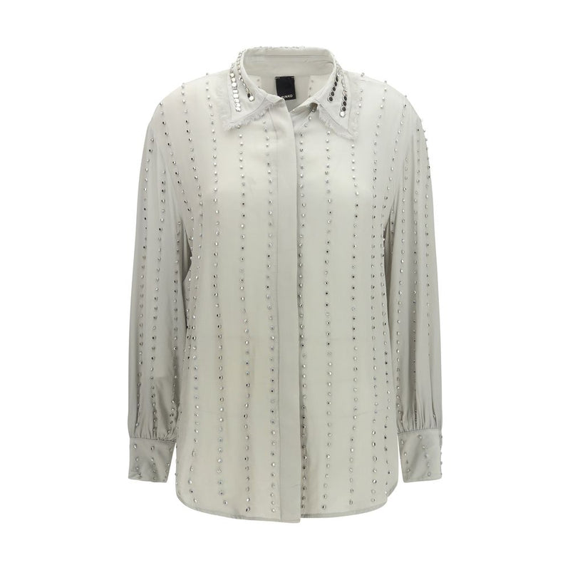 PINKO Caitlin Gray Viscose Pattern Shirt for Women