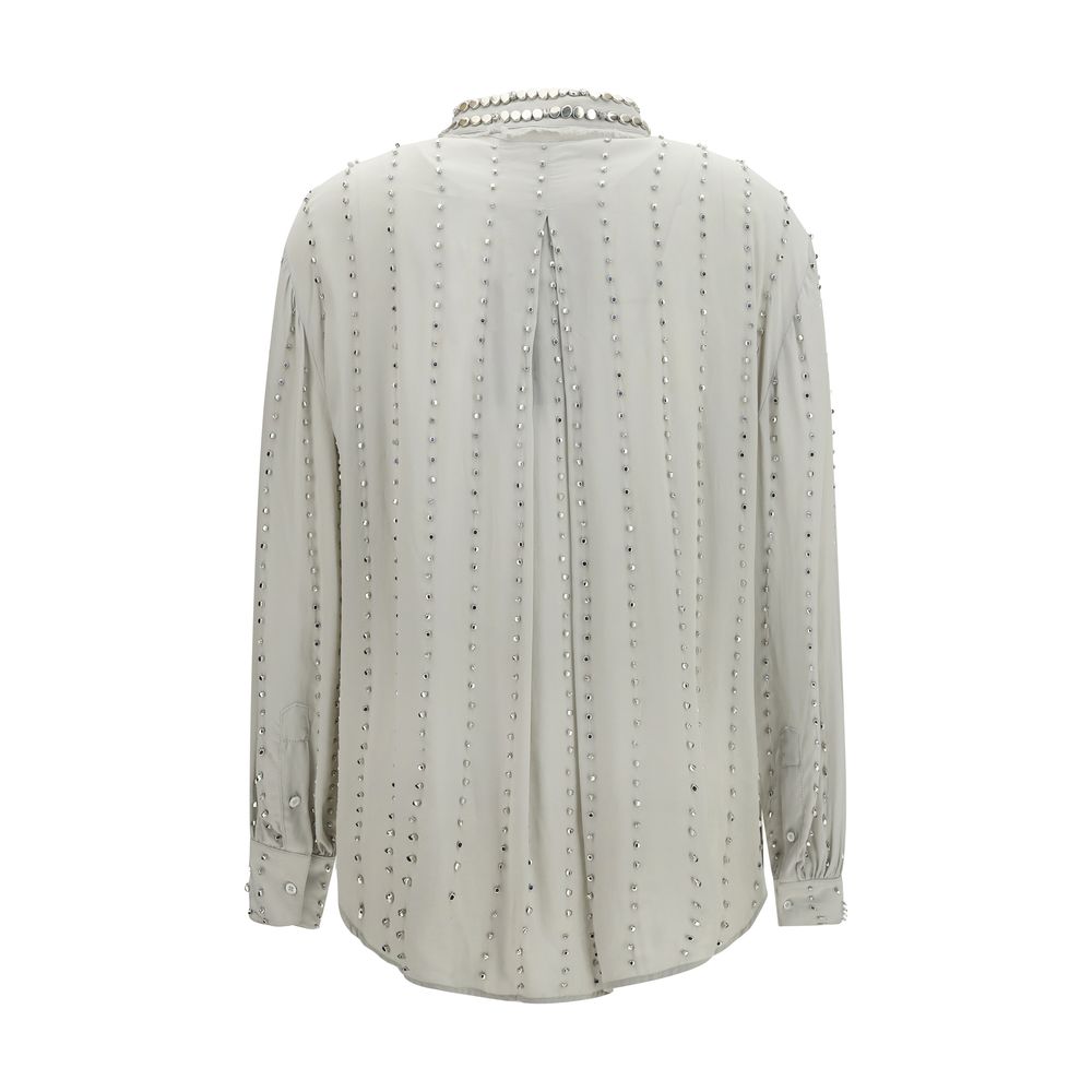 PINKO Caitlin Gray Viscose Pattern Shirt for Women