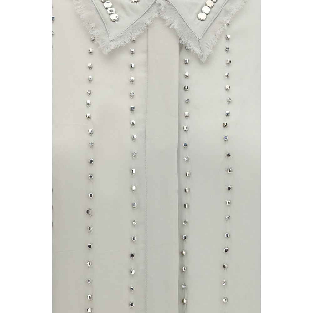 PINKO Caitlin Gray Viscose Pattern Shirt for Women