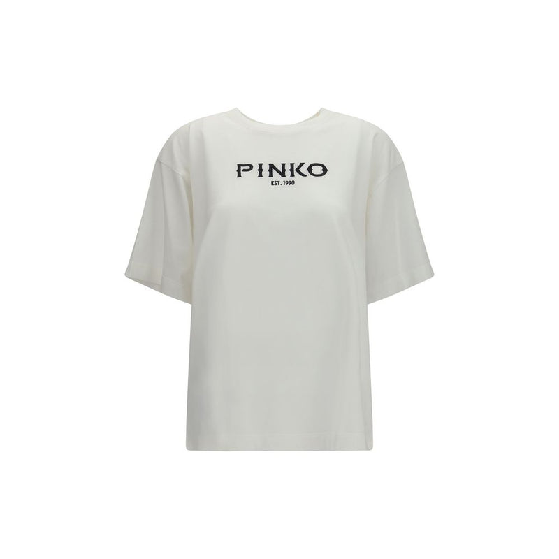 PINKO Carmagnola White Cotton T-Shirt for Women