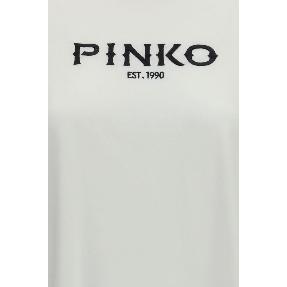 PINKO Carmagnola White Cotton T-Shirt for Women