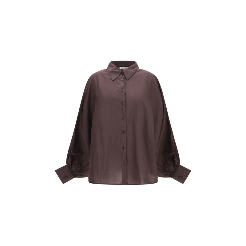 SOSUE Brown Cotton Shirt
