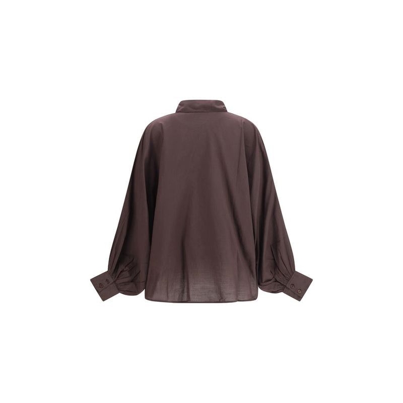 SOSUE Brown Cotton Shirt
