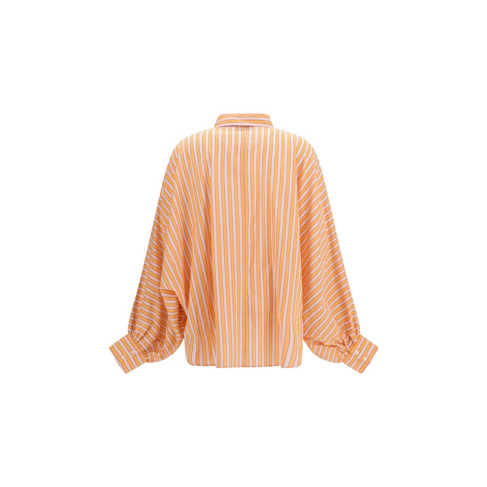 SOSUE Antonia Voile Orange Cotton Pattern Shirt