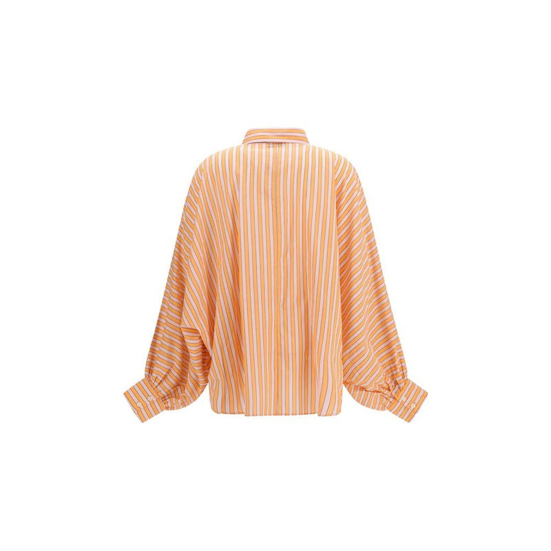 SOSUE Antonia Voile Orange Cotton Pattern Shirt
