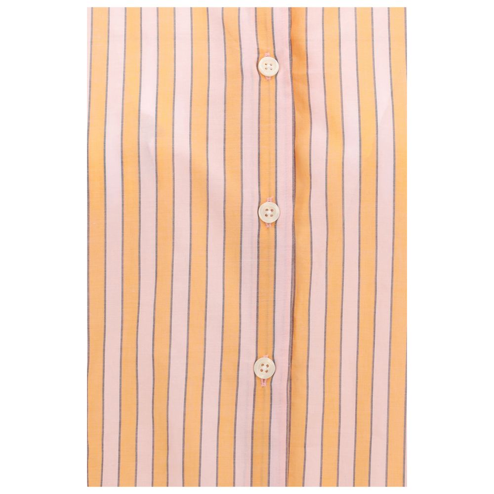 SOSUE Antonia Voile Orange Cotton Pattern Shirt