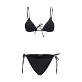 Kristina Ti Black Floral Detail Polyester Bikini