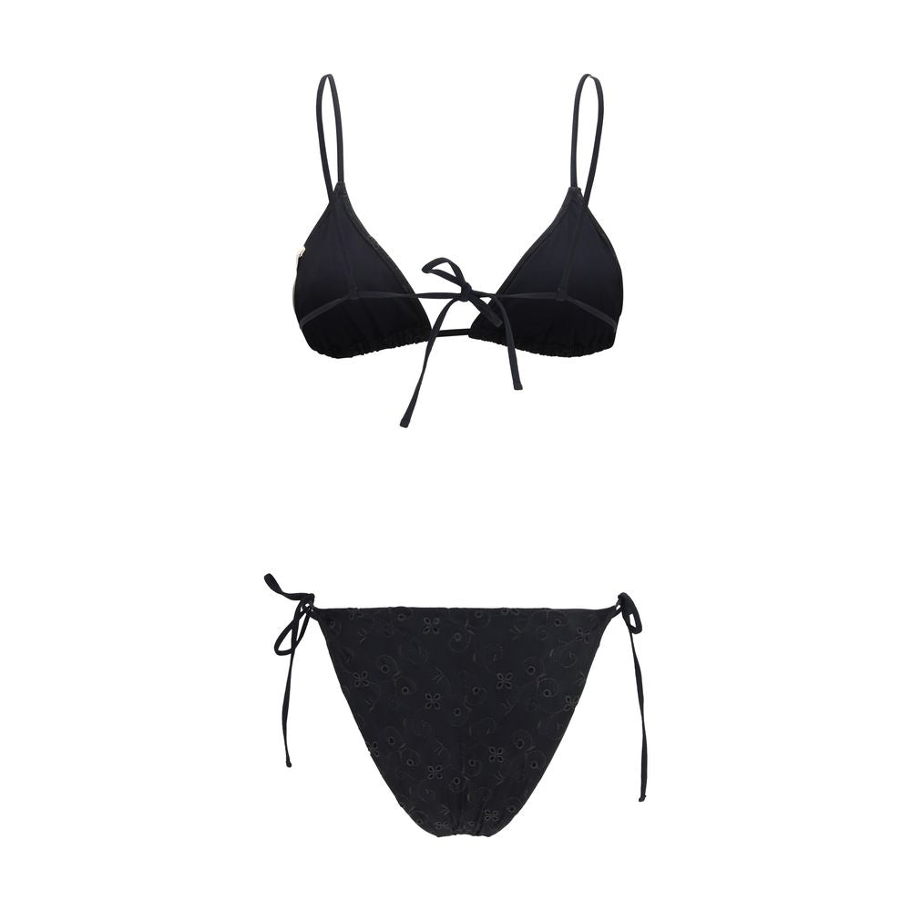Kristina Ti Black Floral Detail Polyester Bikini