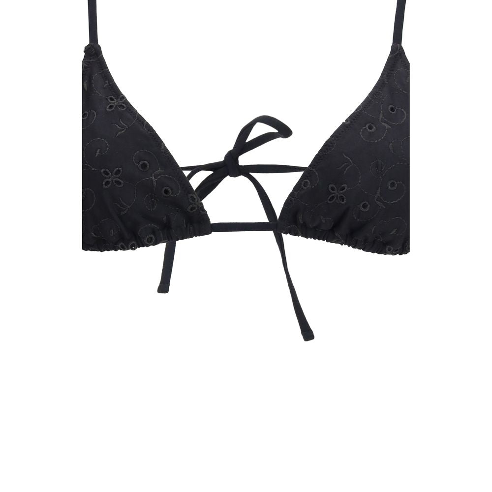 Kristina Ti Black Floral Detail Polyester Bikini
