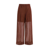 Brunello Cucinelli Sartorial Brown Cotton Casual Pants