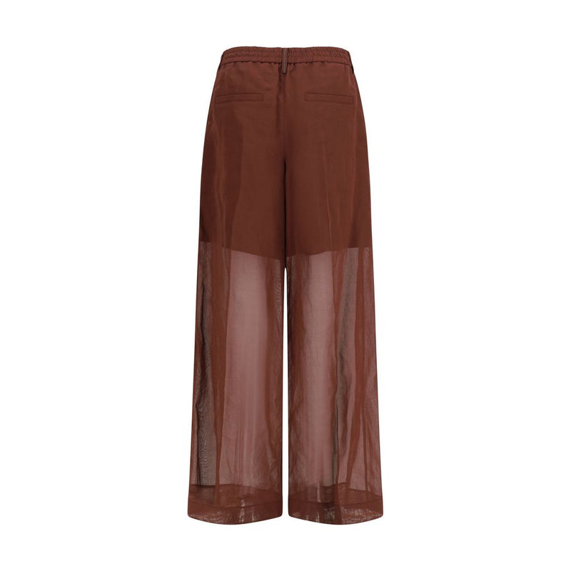 Brunello Cucinelli Sartorial Brown Cotton Casual Pants