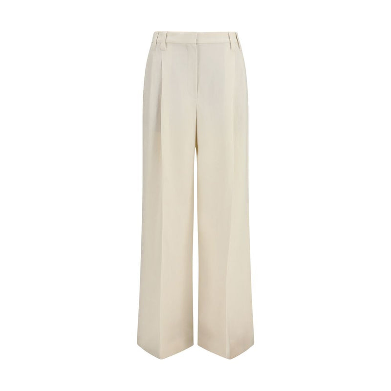Brunello Cucinelli Beige Viscose Casual Pants for Women