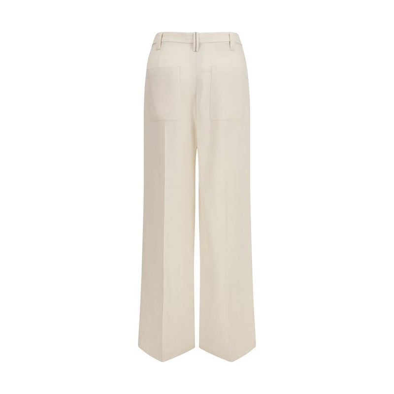 Brunello Cucinelli Beige Viscose Casual Pants for Women