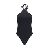 Jacquemus Bastide Black Polyamide One-Piece Swimsuit