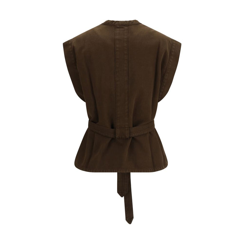 Lemaire Brown Cotton Blouse - Relaxed Elegance