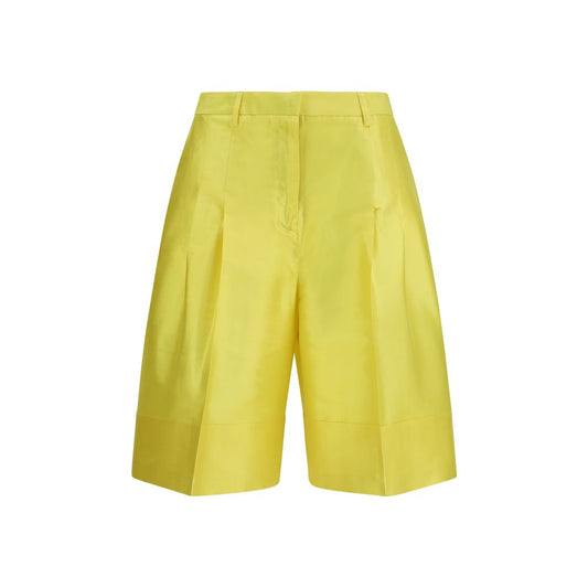 Sara Roka Bicolor Silk Bermuda Shorts for Women