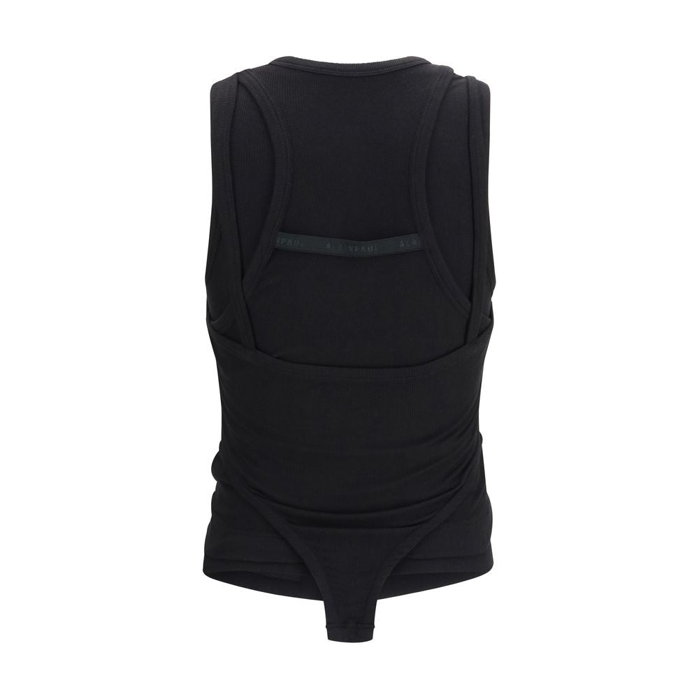 ALAINPAUL Black Lyocell Tank Top - Slim Fit