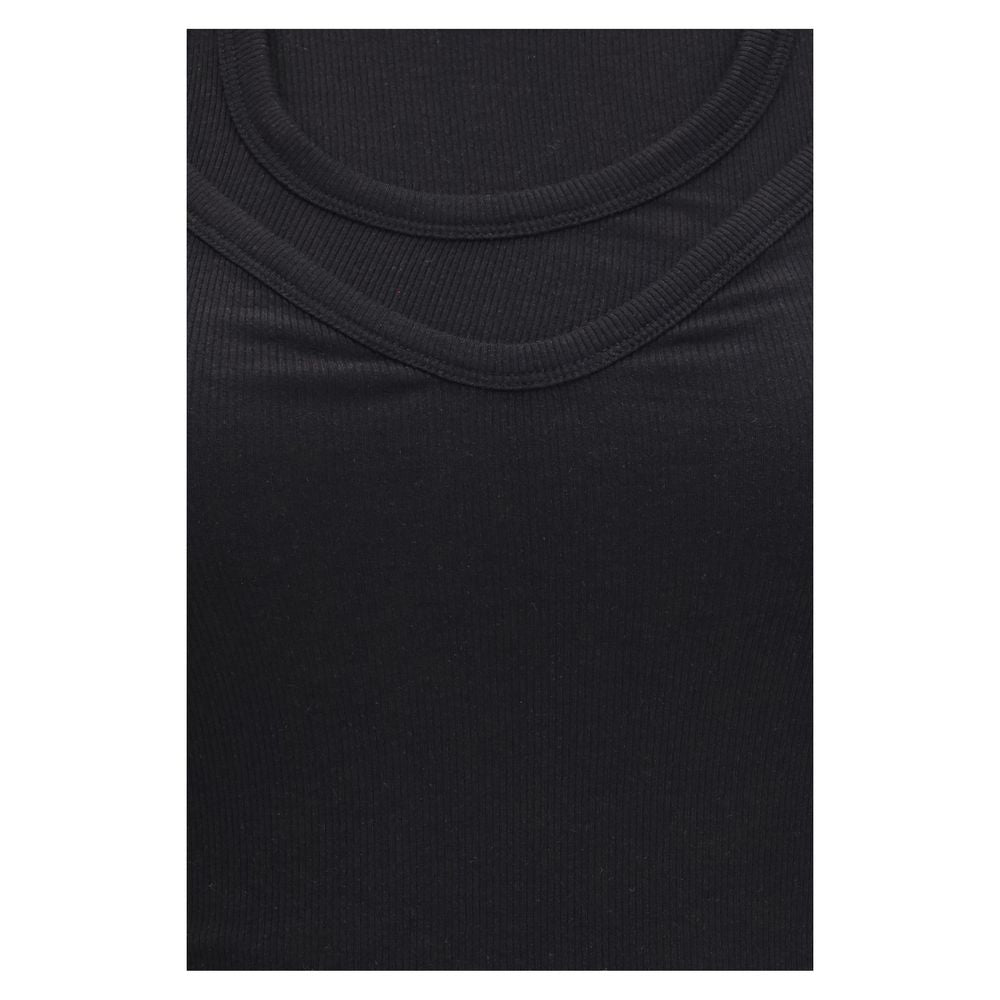 ALAINPAUL Black Lyocell Tank Top - Slim Fit