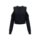 ALAINPAUL Black Cotton Cardigan Bolero for Women