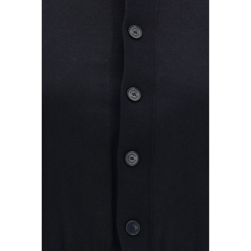 ALAINPAUL Black Cotton Cardigan for Women