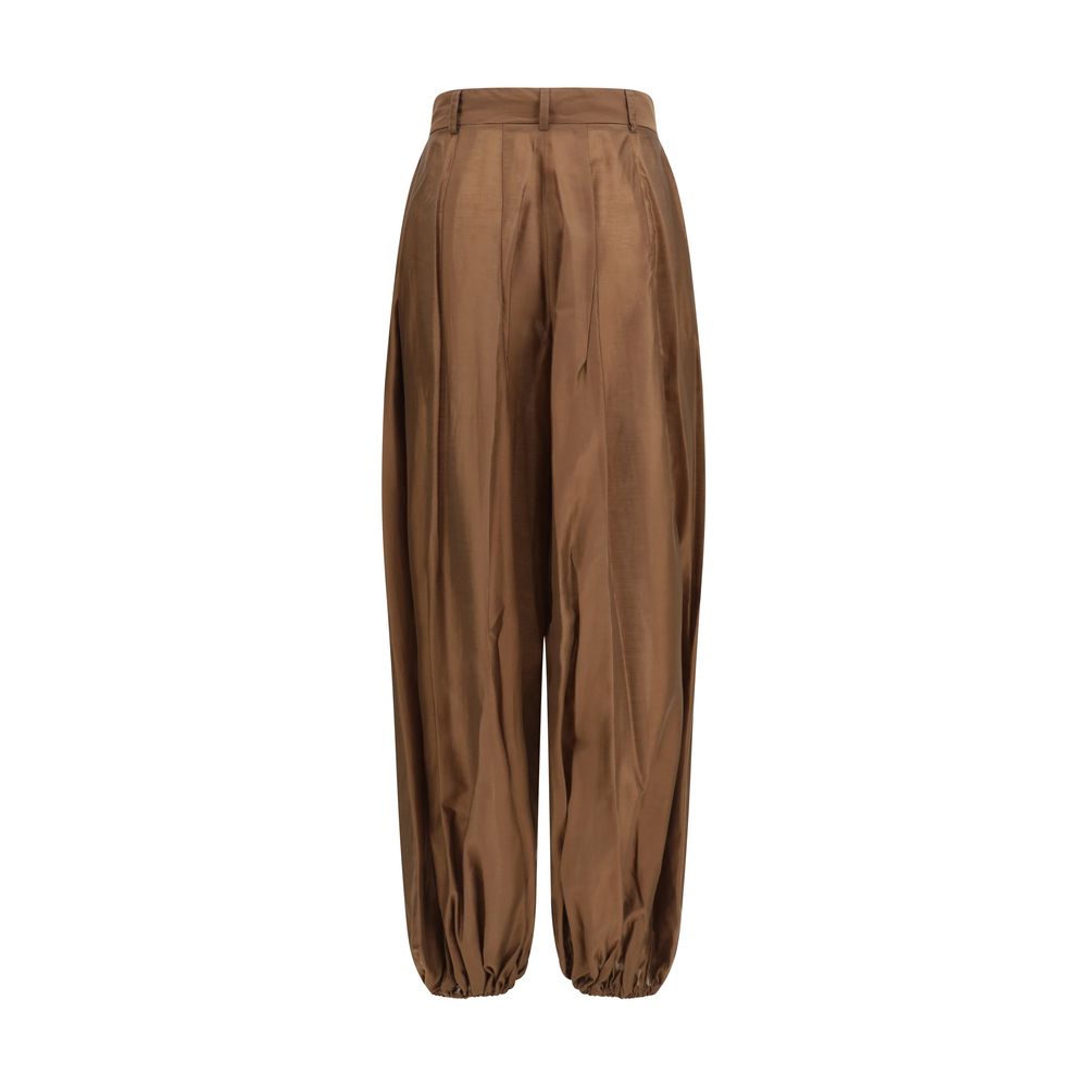 Le dernier pantalon décontracté marron en polyester