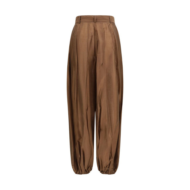 Le dernier pantalon décontracté marron en polyester