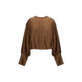 The Latest Brown Lycra Shirt - Diana Lightweight Muslin