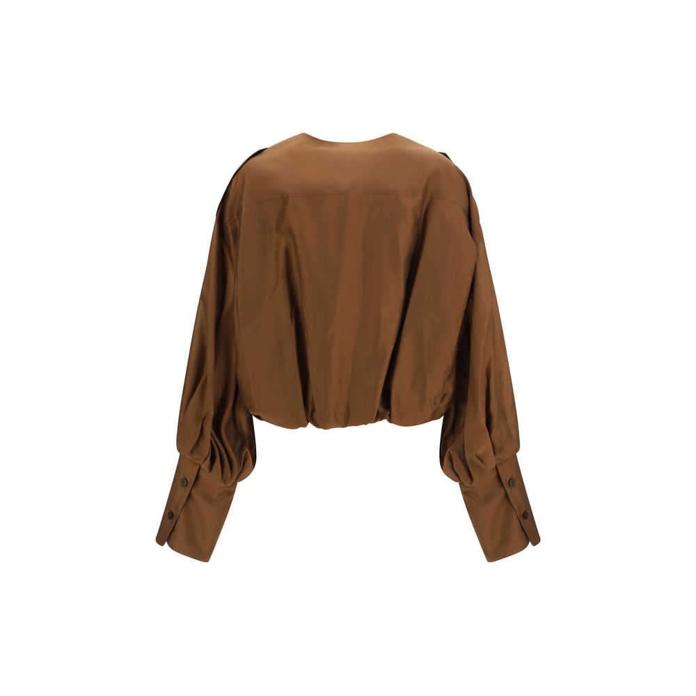 The Latest Brown Lycra Shirt - Diana Lightweight Muslin