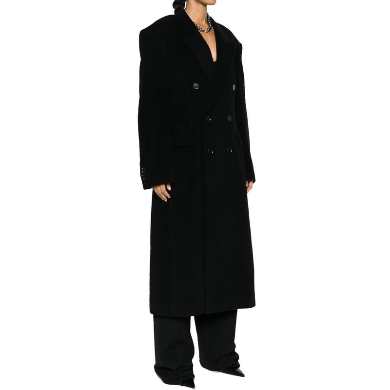 Balenciaga Black Cashmere Coat for Women