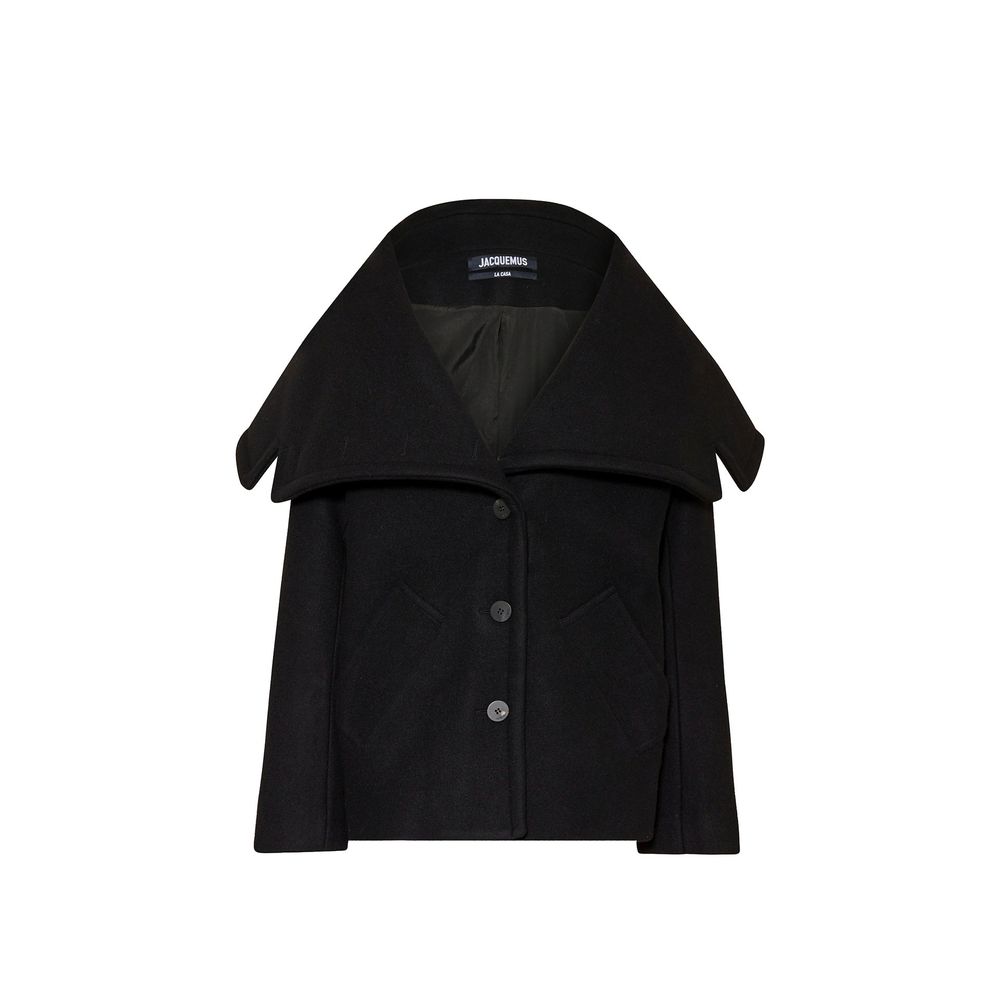 Jacquemus Black Virgin Wool Coat for Women