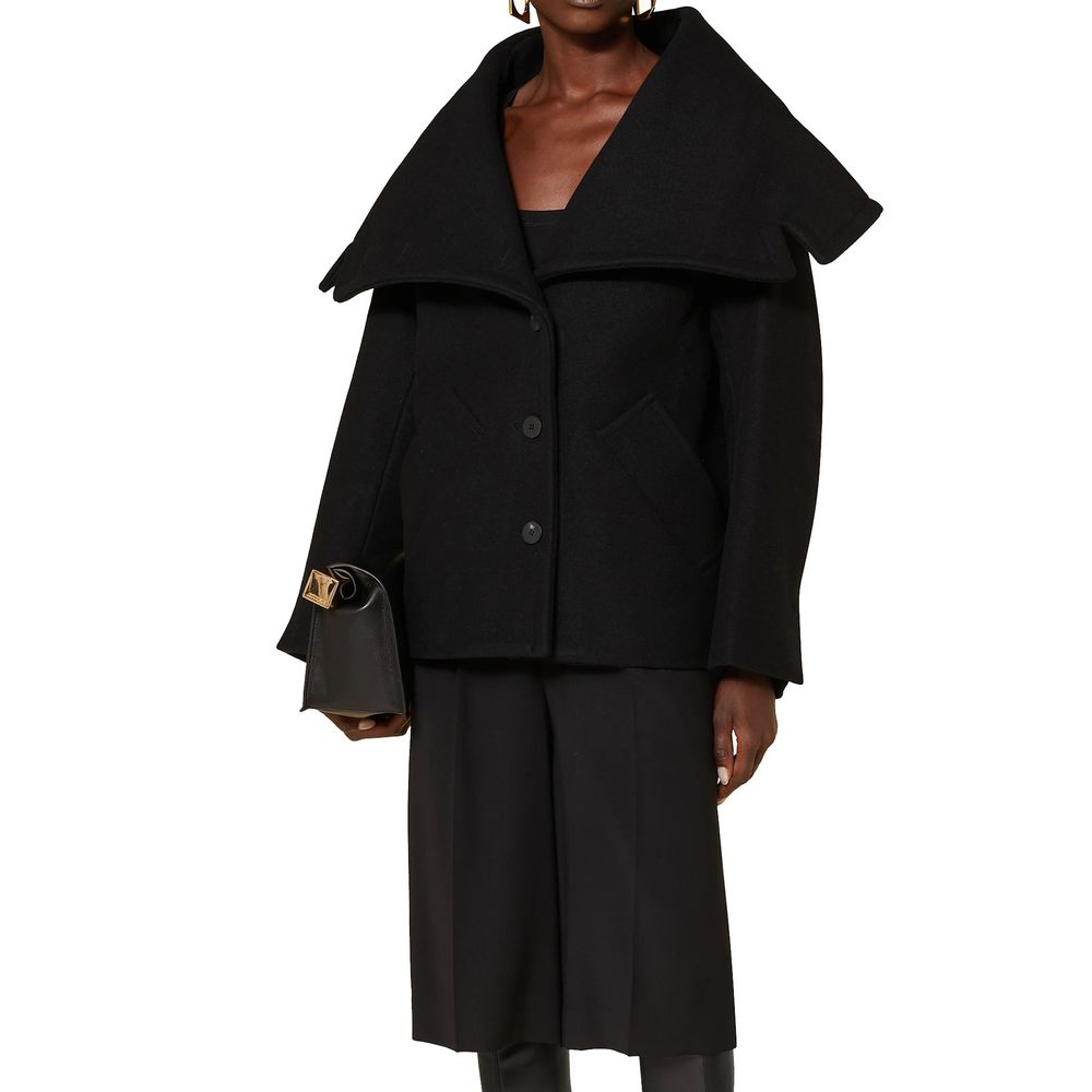 Jacquemus Black Virgin Wool Coat for Women