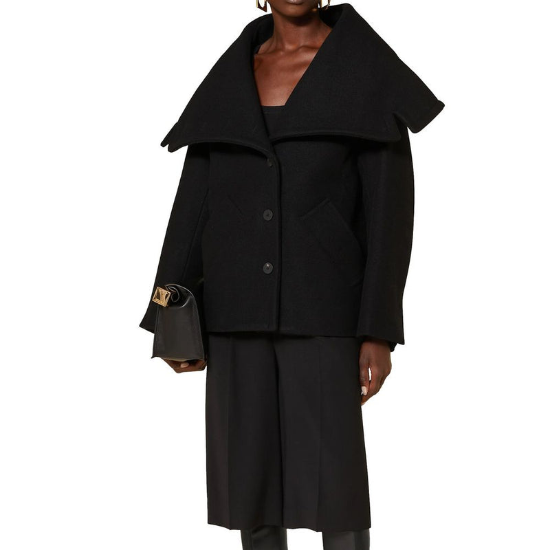 Jacquemus Black Virgin Wool Coat for Women