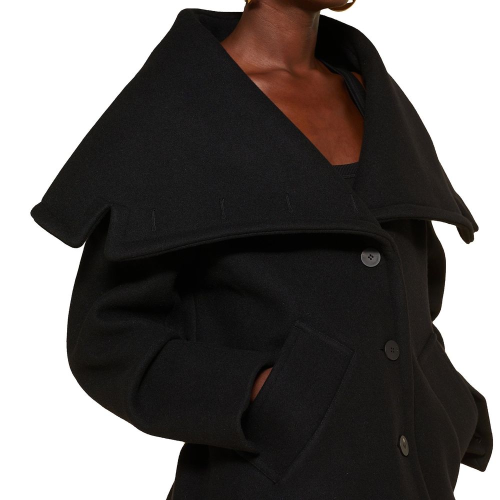 Jacquemus Black Virgin Wool Coat for Women
