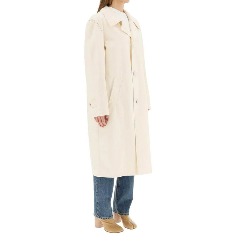 Maison Margiela White Cotton Coat - Timeless Elegance