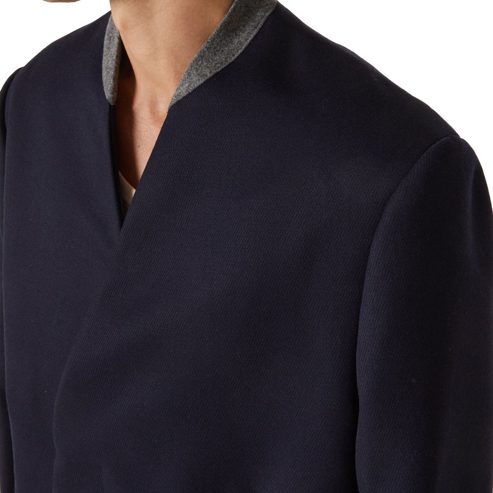 Maison Margiela Blue Wool Coat for Men