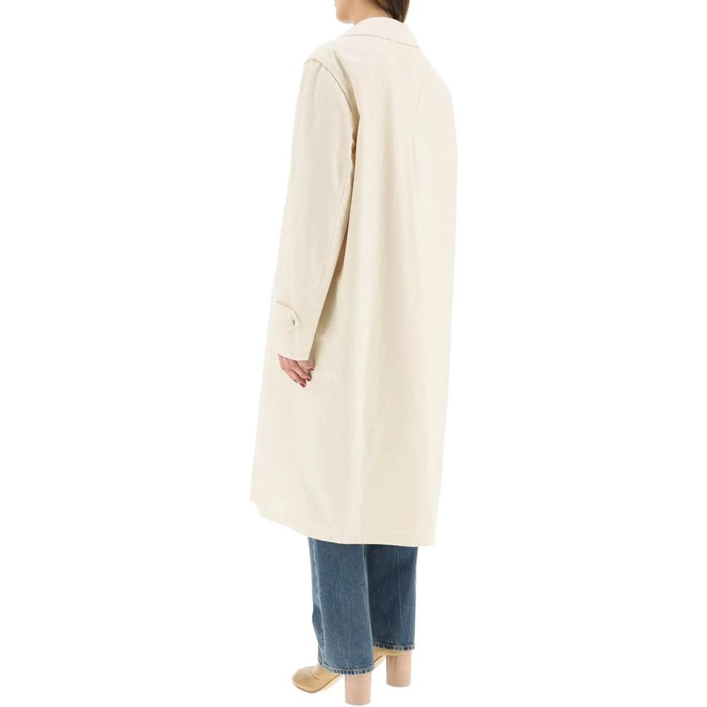 Maison Margiela White Cotton Coat - Timeless Elegance