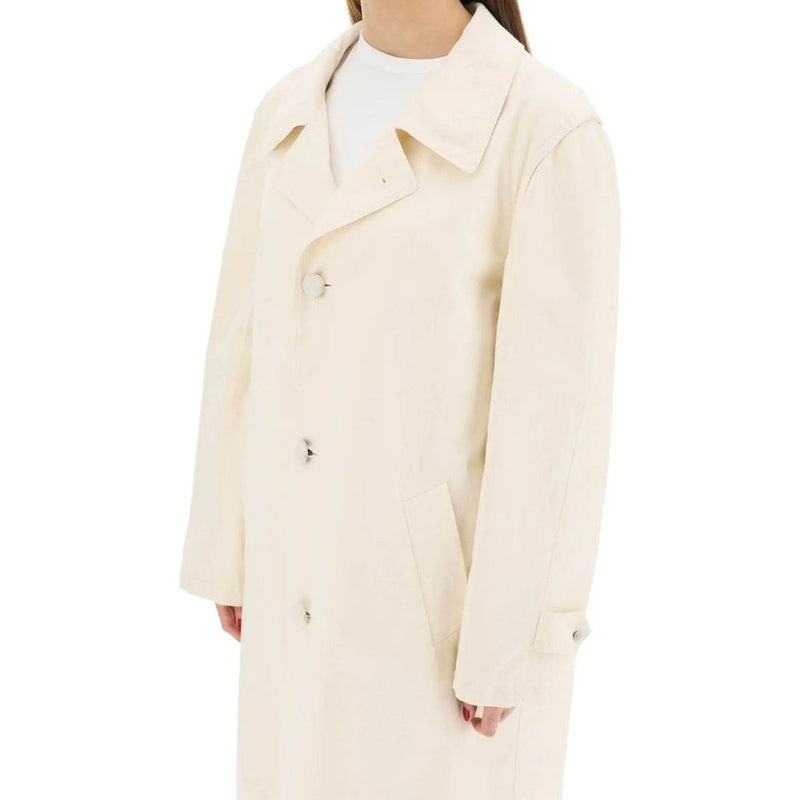 Maison Margiela White Cotton Coat - Timeless Elegance