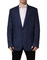 Veste de costume Dolce & Gabbana bleue à simple boutonnage, 2 boutons