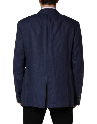 Veste de costume Dolce & Gabbana bleue à simple boutonnage, 2 boutons