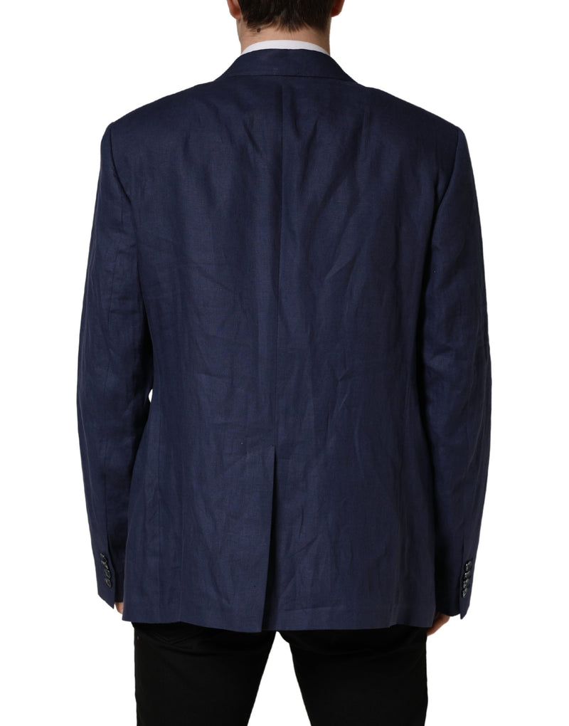 Veste de costume Dolce & Gabbana bleue à simple boutonnage, 2 boutons