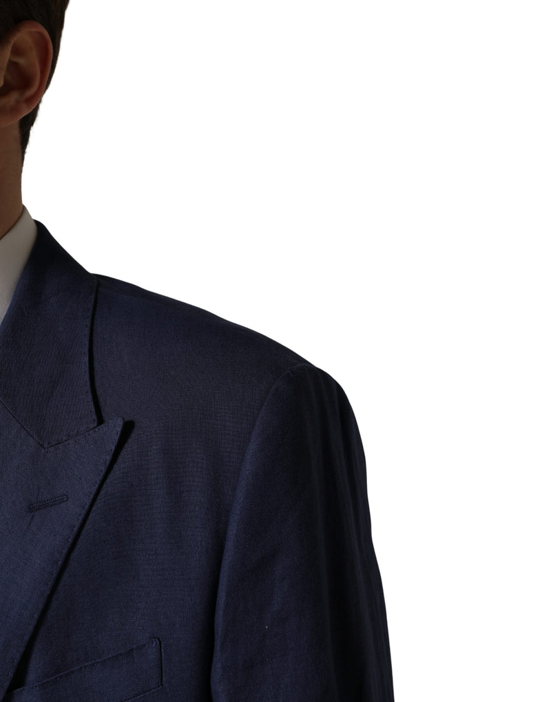 Veste de costume Dolce & Gabbana bleue à simple boutonnage, 2 boutons