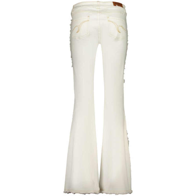 Desigual Fairon Flared Jeans in White for Women