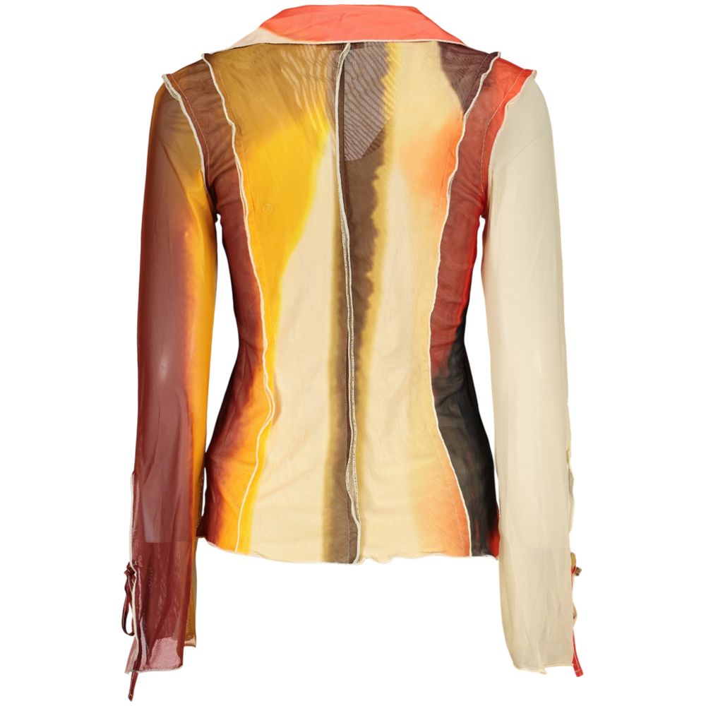 Desigual Beige Long-Sleeved Patterned Shirt for Women